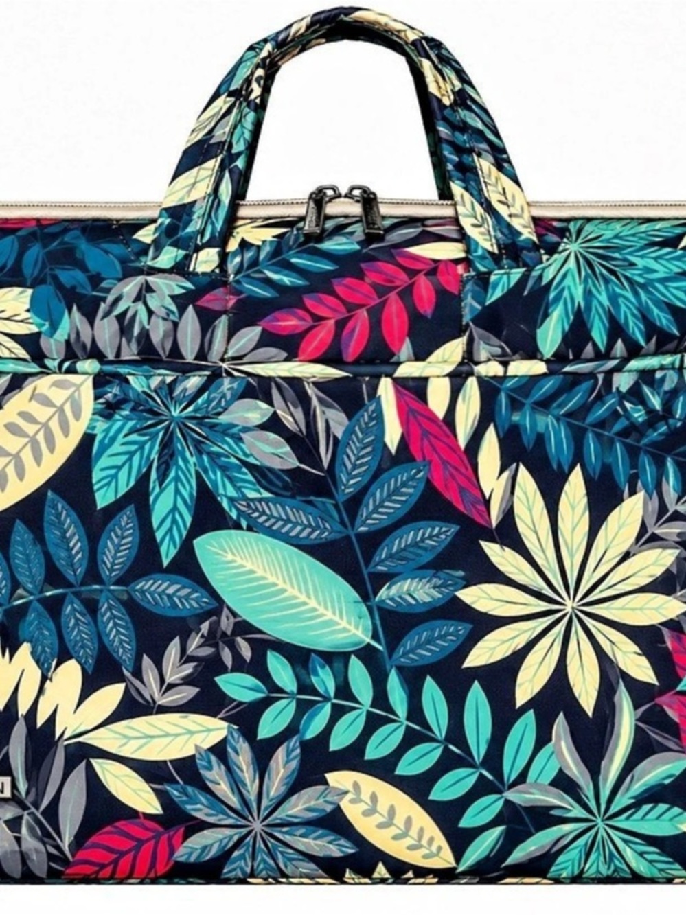LIGREEN Floral Laptop Bag in Blue & Black Like New